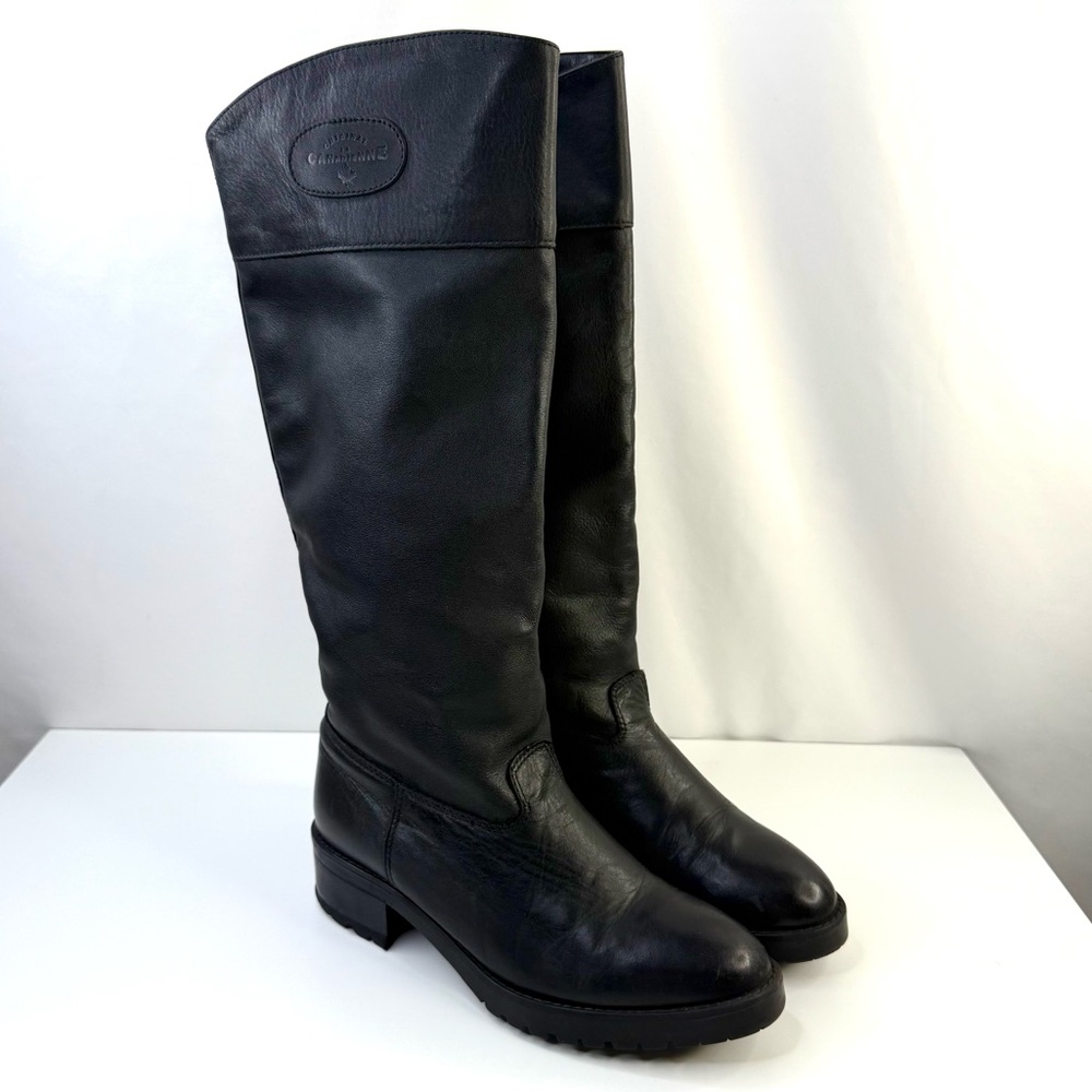 La Canadienne Black Leather Tall Boots